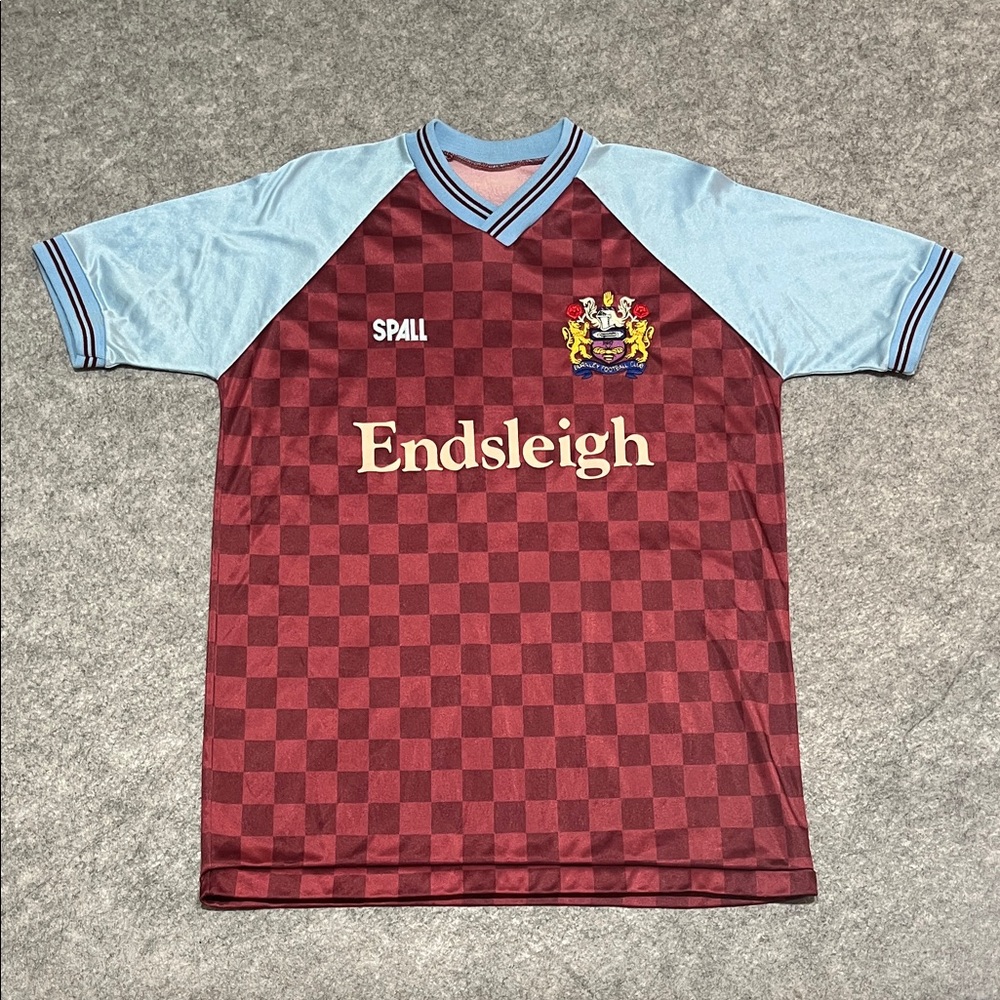 Vintage 1980s Endsleigh Checkerboard Football Soccer Jersey